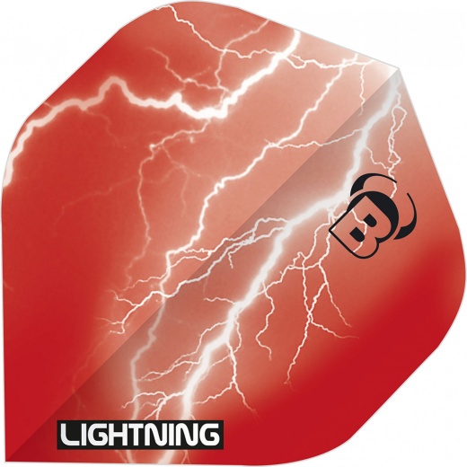 Bull's Flights - Lightning Red ryhmässä PÖYTÄPELIT / Darts / Tikka tarvikkeet @ Spelexperten (51201)