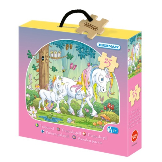 Kärnan puinen palapeli – Yksisarviset 25 Palaa ryhmässä PALAPELIT / Lasten palapelit @ Spelexperten (522089)