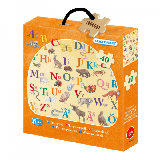 Kärnan puinen laatikkopalapeli - ABC 40 Palaa ryhmässä PALAPELIT / Lasten palapelit @ Spelexperten (524057)