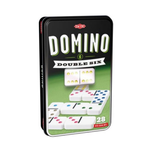 Domino Double 6 metallirasiassa ryhmässä SEURAPELIT / Perhepelit @ Spelexperten (53913)