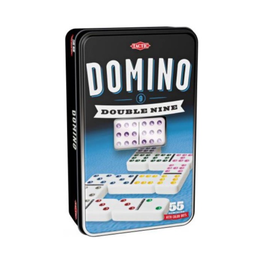 Domino Double 9 metallirasiassa ryhmässä SEURAPELIT / Perhepelit @ Spelexperten (53914)