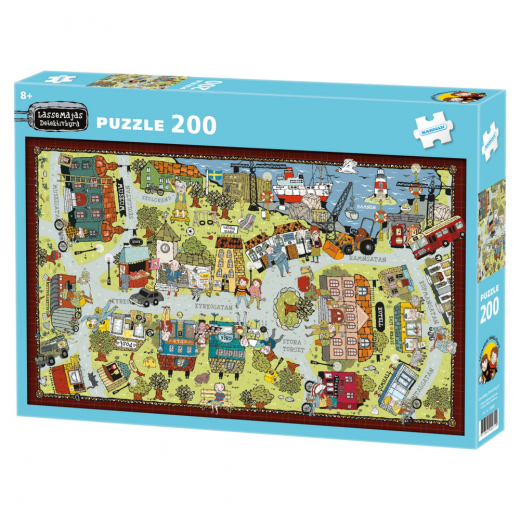 Palapeli: LasseMaja Vallebyssä 200 Palaa ryhmässä PALAPELIT / Lasten palapelit @ Spelexperten (550031)