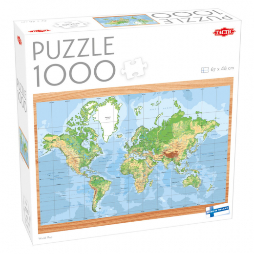 Tactic Palapeli: World Map 1000 Palaa ryhmässä PALAPELIT / 1000 palaa @ Spelexperten (58263)
