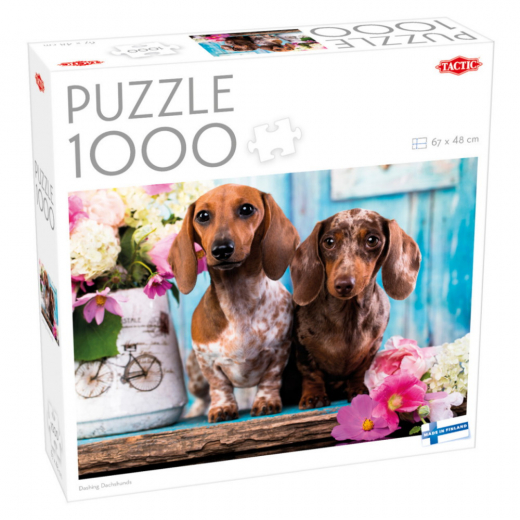 Tactic Palapeli: Dashing Dachshunds 1000 Palaa ryhmässä PALAPELIT / 1000 palaa @ Spelexperten (58314)