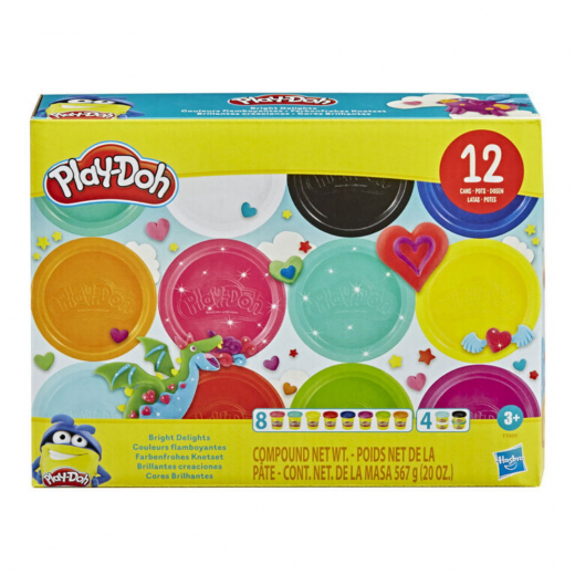 Play-Doh Bright Delights 12-Pack ryhmässä LELUT / Play-Doh @ Spelexperten (5858551)