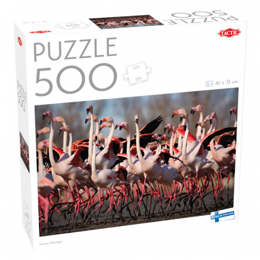 Tactic Palapeli: Greater Flamingos 500 Palaa ryhmässä PALAPELIT / < 750 palaa @ Spelexperten (59215)