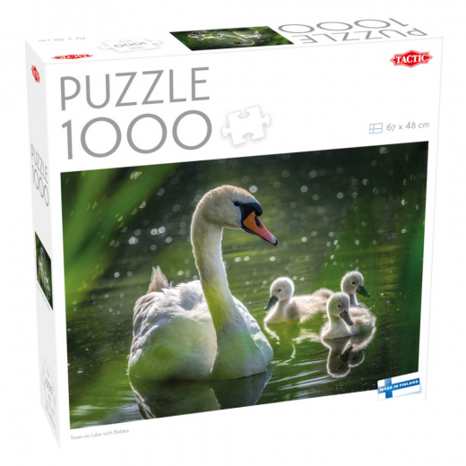 Tactic Palapeli: Swan on Lake with Babies 1000 Palaa ryhmässä PALAPELIT / 1000 palaa @ Spelexperten (59218)