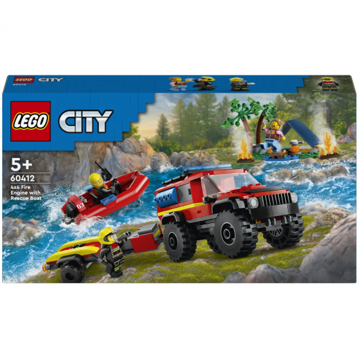 LEGO City -  Nelivetopaloauto ja pelastusvene ryhmässä LELUT / LEGO / LEGO City @ Spelexperten (60412)