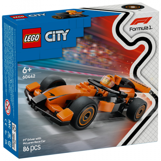 LEGO City - F1®-kuljettaja ja McLaren-kilpa-auto ryhmässä LELUT / LEGO / LEGO City @ Spelexperten (60442)