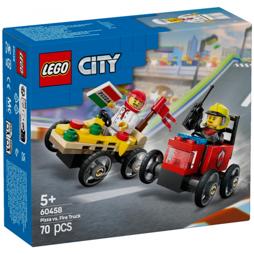 LEGO City - Pizza-auto vastaan paloauto ryhmässä LELUT / LEGO / LEGO City @ Spelexperten (60458)