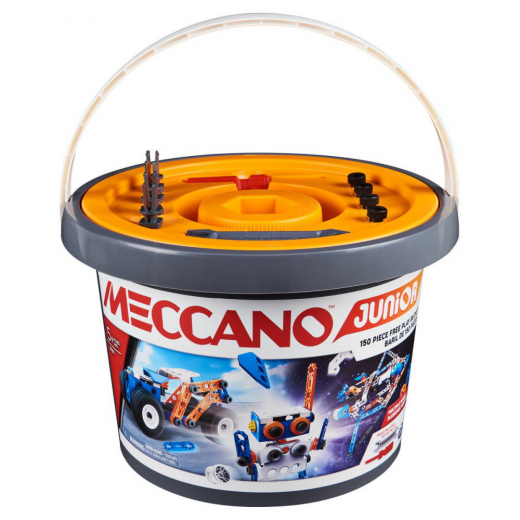 Meccano JR - Open ended bucket 150 Pieces ryhmässä LELUT / Rakennuspalikat / Meccano @ Spelexperten (6055102)
