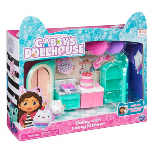 Gabby's Dollhouse - Cakey's Kitchen ryhmässä LELUT / Figuurit ja leikkisarjat / Gabby's Dollhouse @ Spelexperten (6062035)