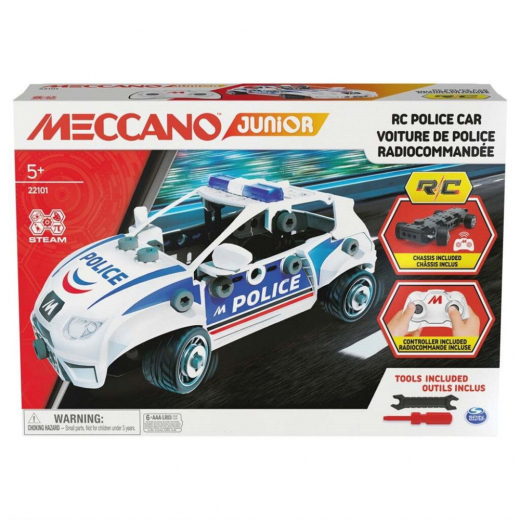 Meccano JR - RC Police Car ryhmässä LELUT / Rakennuspalikat / Meccano @ Spelexperten (6064177)