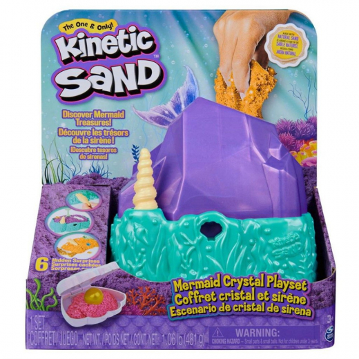 Kinetic Sand - Mermaid Crystal Playset ryhmässä LELUT / Luo & maalaa @ Spelexperten (6064333)