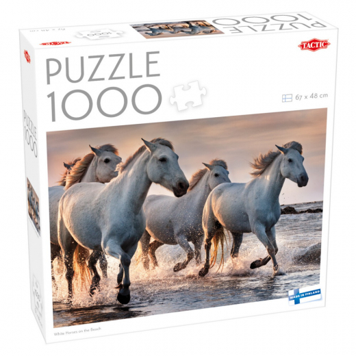 Tactic Palapeli: White Horses on the Beach 1000 Palaa ryhmässä PALAPELIT / 1000 palaa @ Spelexperten (60666)