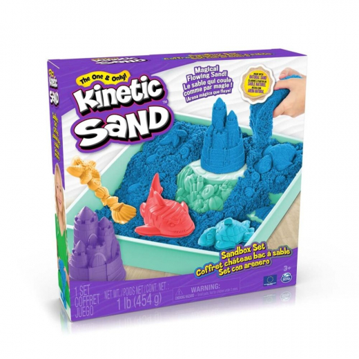 Kinetic Sand Sandbox Set - Blue ryhmässä LELUT / Luo & maalaa / Kinetic Sand @ Spelexperten (6067478)