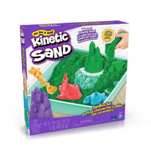 Kinetic Sand Sandbox Set - Green ryhmässä LELUT / Luo & maalaa / Kinetic Sand @ Spelexperten (6067479)