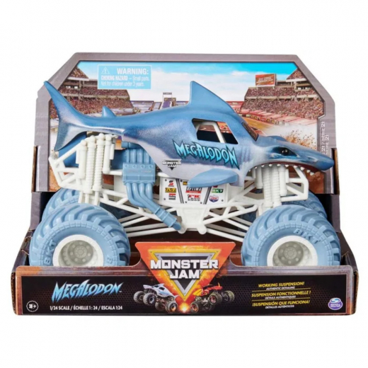 Monster Jam 1:24 Die Cast - Megalodon ryhmässä LELUT / Leluajoneuvot / Monster Jam @ Spelexperten (6069138)