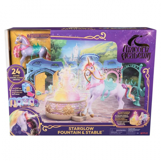 Unicorn Academy Starglow Fountain & Stable ryhmässä LELUT / Figuurit ja leikkisarjat / Unicorn Academy @ Spelexperten (6072449)