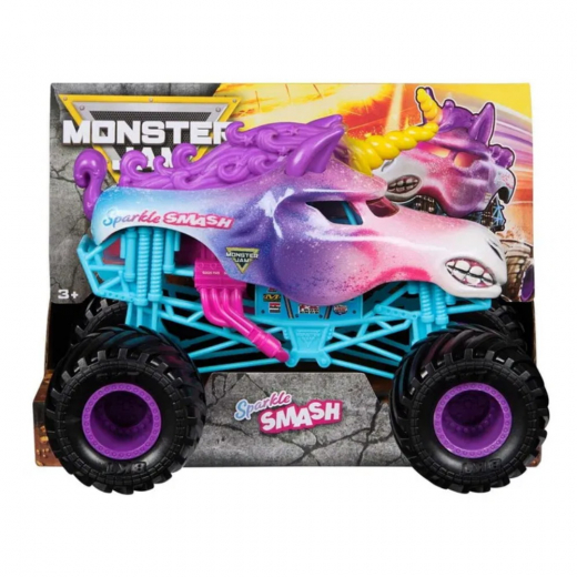 Monster Jam 1:24 Die Cast - Sparkle Smash ryhmässä LELUT / Leluajoneuvot / Monster Jam @ Spelexperten (6075416)
