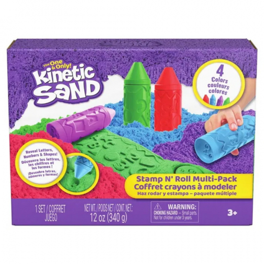 Kinetic Sand Stamp N' Roll Multipack ryhmässä LELUT / Luo & maalaa @ Spelexperten (6076609)