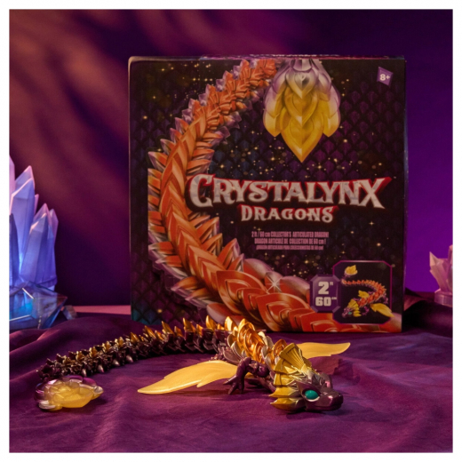 CrystaLynx Dragon Lohikäärme Aurora Scales Solaris 60 cm ryhmässä LELUT @ Spelexperten (6077523)