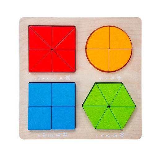 Wood Puzzle Geometry - Engelhart Education ryhmässä SEURAPELIT / Pedagogiset pelit @ Spelexperten (610034)