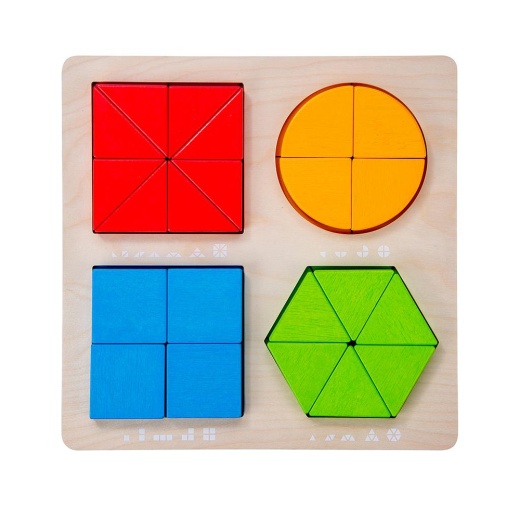 Wood Puzzle Geometry - Engelhart Education ryhmässä SEURAPELIT / Pedagogiset pelit @ Spelexperten (610034)