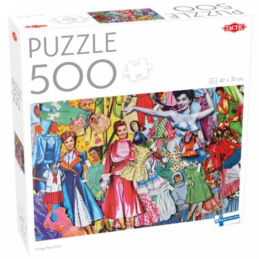 Tactic Puzzle: Vintage Paper Dolls 500 Pcs ryhmässä PALAPELIT / Tactic @ Spelexperten (61060)