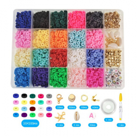 Clay Beads Set 4.000 Beads ryhmässä LELUT / Luo & maalaa @ Spelexperten (621511)