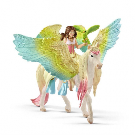 Schleich Fairy Surah with Glitter Pegasus ryhmässä LELUT / Figuurit ja leikkisarjat @ Spelexperten (70566)