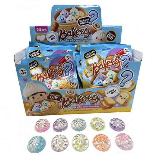 Childhood Dreams Bakery Dumplings - 4 x Mini Squishy ryhmässä LELUT / Fidgets @ Spelexperten (71999)