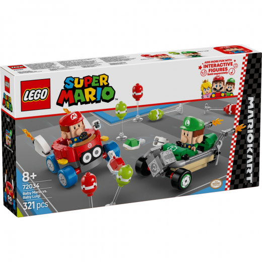 LEGO Super Mario - Mario Kart – Baby Mario vastaan Baby Luigi ryhmässä LELUT / LEGO / LEGO Super Mario @ Spelexperten (72034)