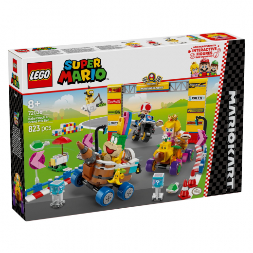 LEGO Super Mario - Mario Kart Baby Peach & Grand Prix ryhmässä LELUT / LEGO / LEGO Super Mario @ Spelexperten (72036)