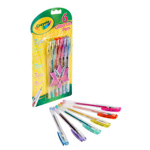 Crayola Glitter Gel Pens 6 pc ryhmässä LELUT / Luo & maalaa / Crayola @ Spelexperten (74024019)