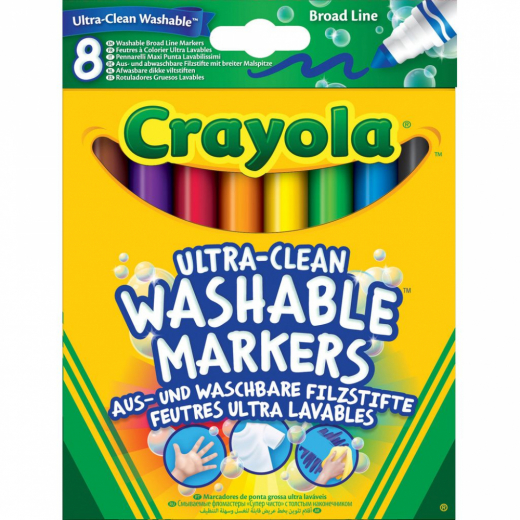 Crayola Ultra Washable Markers ryhmässä LELUT / Luo & maalaa / Kirjoita ja piirrä / Lyijykynät ja värikynät @ Spelexperten (74024021)