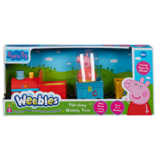 Weebles - Peppa Pull Along Wobbly Train ryhmässä LELUT / Figuurit ja leikkisarjat @ Spelexperten (7482)