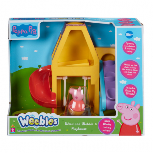 Weebles - Peppa Pig Wind And Wobble Playhouse ryhmässä LELUT / Figuurit ja leikkisarjat @ Spelexperten (7483)