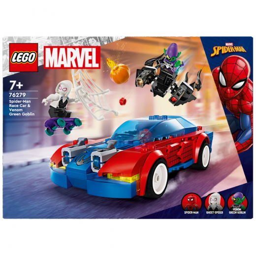 LEGO Marvel - Spider-Manin kilpa-auto & Venom Green Goblin ryhmässä LELUT / LEGO @ Spelexperten (76279)