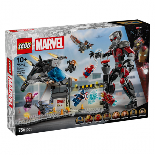 LEGO Marvel - Captain America: Civil War -toimintataistelu ryhmässä LELUT / LEGO @ Spelexperten (76314)