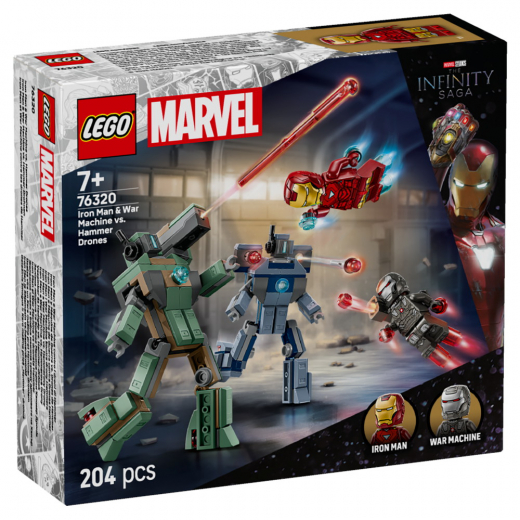 LEGO Marvel - Iron Man ja Sotakone vastaan Hammer-dronet ryhmässä LELUT / LEGO @ Spelexperten (76320)