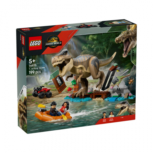 LEGO Jurassic World - T. rex ja pako joella ryhmässä LELUT / LEGO / LEGO Jurassic World @ Spelexperten (76975)