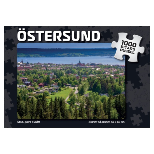 Palapeli: Östersund Stad i grönt & blått 1000 Palaa ryhmässä PALAPELIT / 1000 palaa @ Spelexperten (7863)