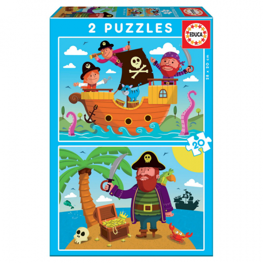 Educa: Pirater 2x20 Palaa ryhmässä PALAPELIT / Lasten palapelit @ Spelexperten (80-17149)