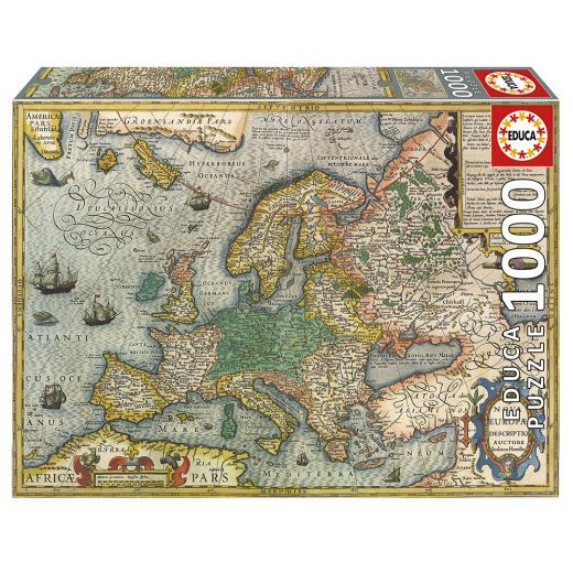 Educa: Map of Europe 1000 palaa ryhmässä PALAPELIT / 1000 palaa @ Spelexperten (80-19624)
