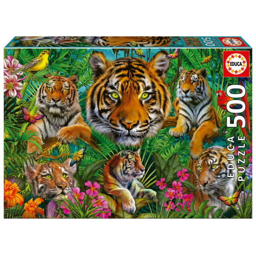 Educa Tiger Jungle 500 Palaa ryhmässä PALAPELIT / < 750 palaa @ Spelexperten (80-19902)