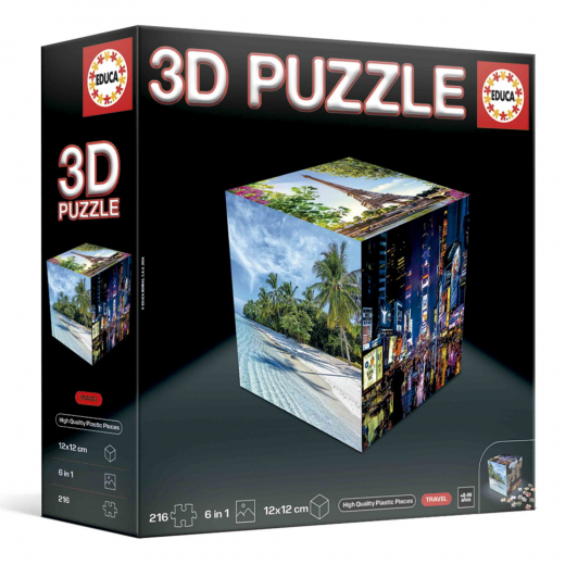 Educa 3D-kuutiopalapeli matkalle 216 Palaa ryhmässä PALAPELIT / 3D palapelit @ Spelexperten (80-20124)