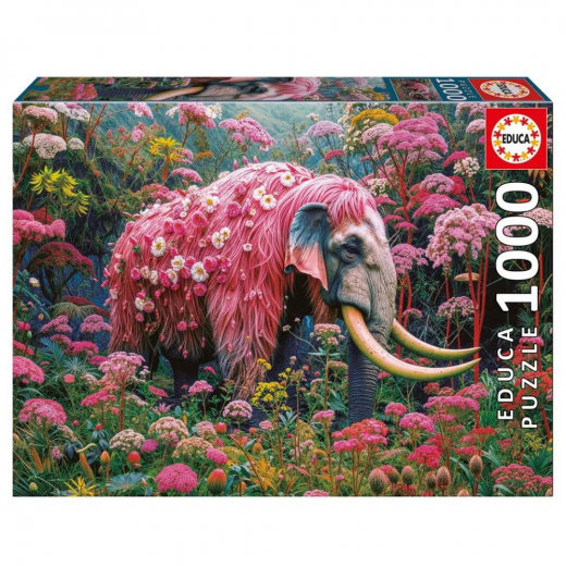 Educa: Floral elephant 1000 Palaa ryhmässä PALAPELIT / 1000 palaa @ Spelexperten (80-20229)