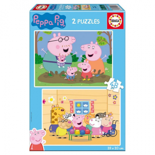 Educa Peppa Pig 2x48 Palaa ryhmässä PALAPELIT / < 750 palaa @ Spelexperten (80-20327)