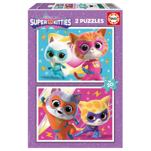 Educa: Disney Junior Super Kitties 2 x 20 Palaa ryhmässä PALAPELIT / Lasten palapelit @ Spelexperten (80-20340)